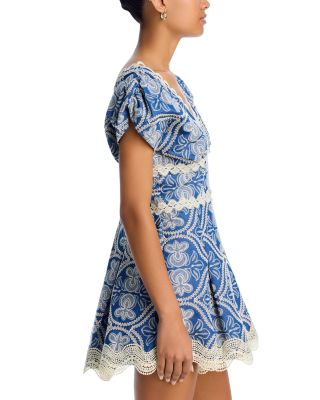 Cassandra Embroidered Mini Dress