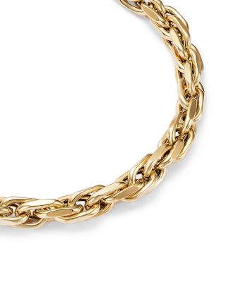 14K Yellow Gold Intertwined Link Chain Bracelet