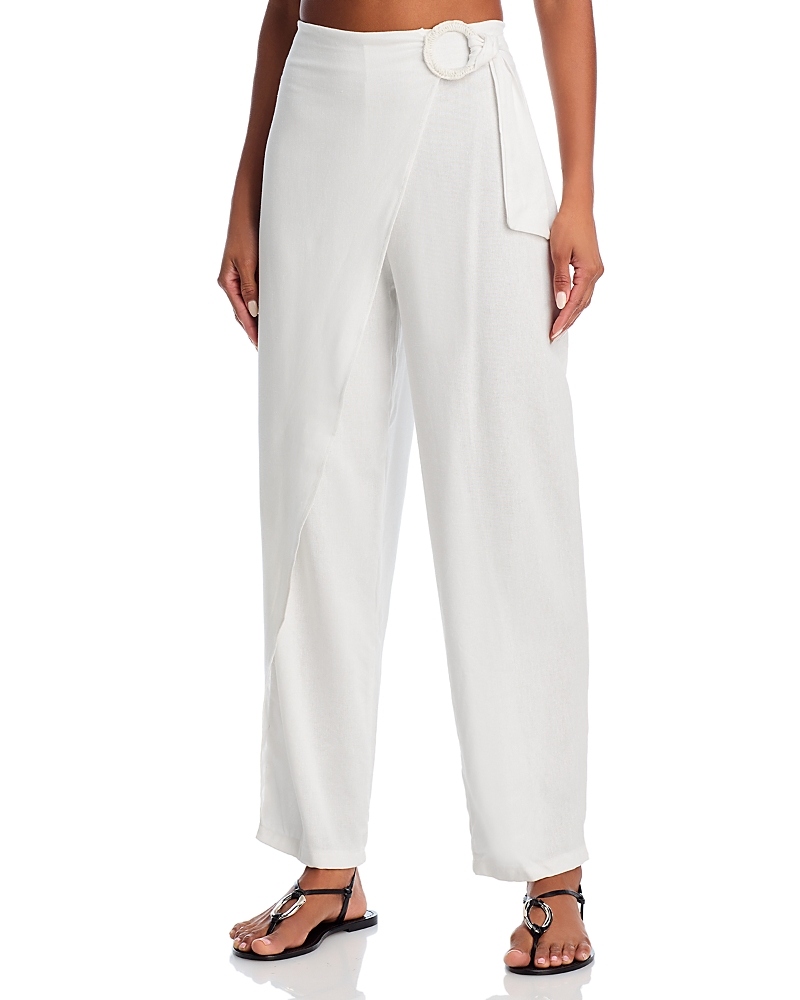 Peixoto Scarlet Cover Up Pants In White Linen
