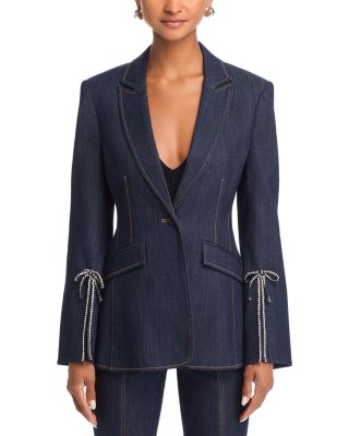 Cinq à Sept Cheyenne Embellished Denim Blazer & Ayleen High