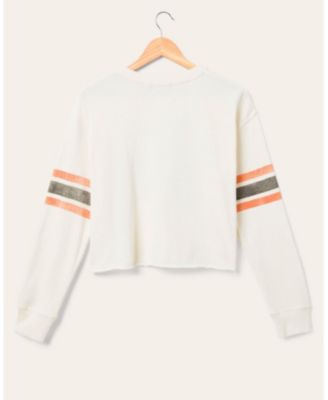  Women's NFL Cincinnati Bengals Kickoff Crop Crew Fleece Sweatshirt