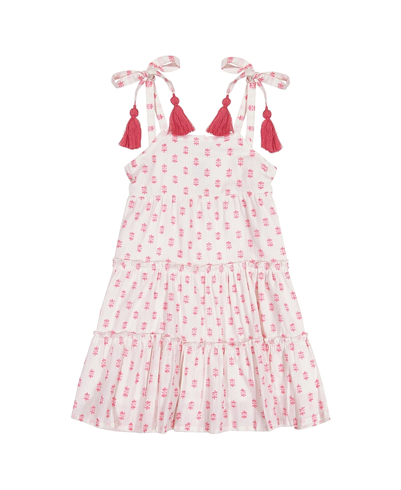 Mer St. Barth Girls' Bella Shoulder Tie Sundress - Little Kid, Big Kid In Red