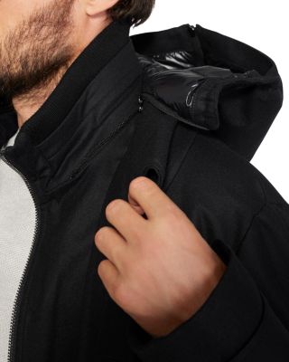 Down Filled Euro Coat With Removable Hood