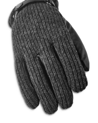 Christopher Leather & Knit Gloves