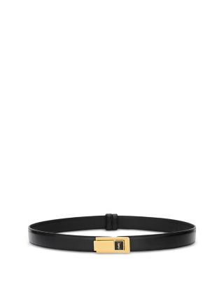 SAINT LAURENT - Charniere Buckle Belt in Smooth Leather
