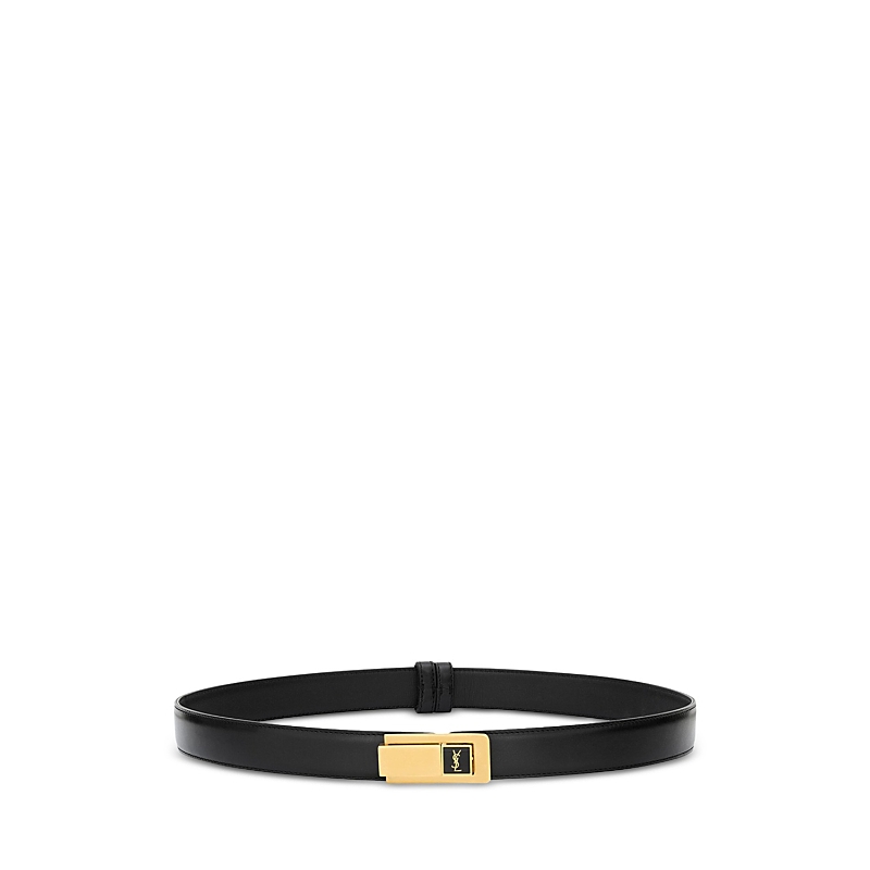 Saint Laurent Charniere Buckle Belt in Smooth Leather