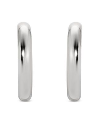 Medium Thick Classic Hoop Earrings 