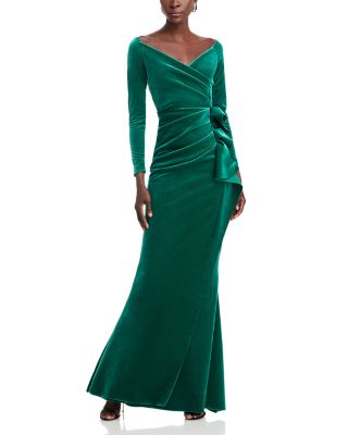 Chiara Boni La Petite Robe - Silveria Off-the-Shoulder Velvet Gown