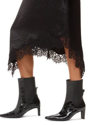 Women's Darla Croc Heeled Boots