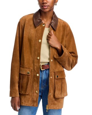 Veronica Beard - Suz Suede Leather Dickey Coat