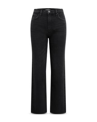 Remi Mid Rise Ankle Straight Jeans in Fade to Black