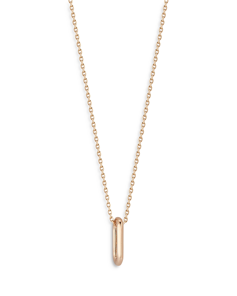 Walters Faith 18k Rose Gold Saxon Mini Link Pendant Necklace, 16 In Pink