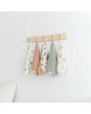 Parker Floral Baby Washcloths, 5 Pack