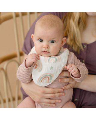 Rainbow/Butterfly Muslin Bibs, 3 Pack - Ages 0-3