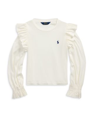 Ralph Lauren - Girls' Ruffled Long Sleeve Top - Big Kid