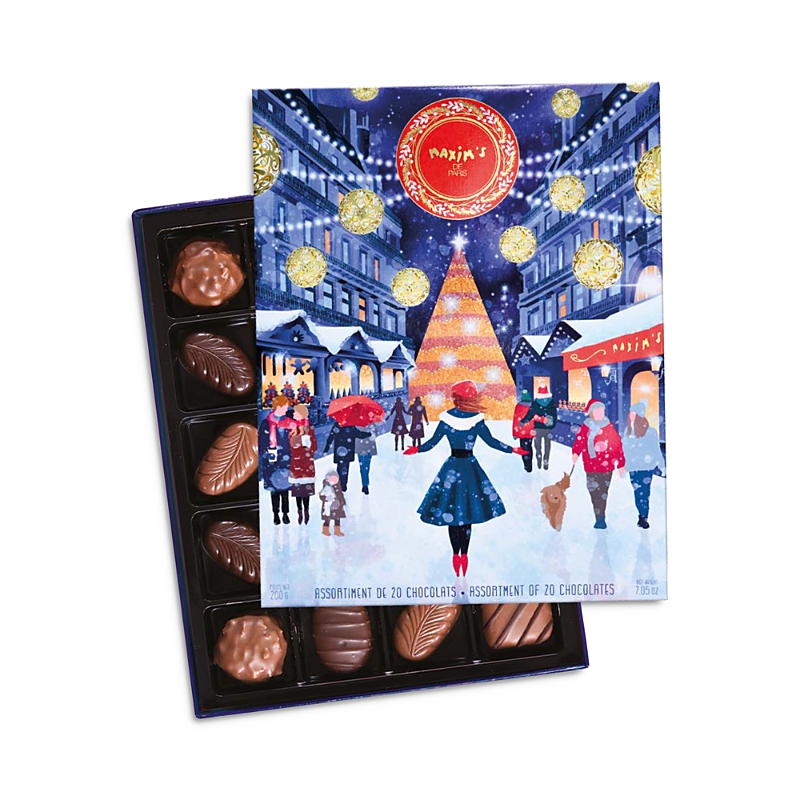 Maxim's De Paris 20 Piece Christmas Chocolate Assortment In Tin Box In Multi