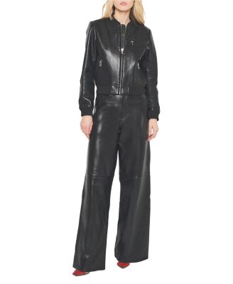 Dixie Recycled Leather Bomber Jacket