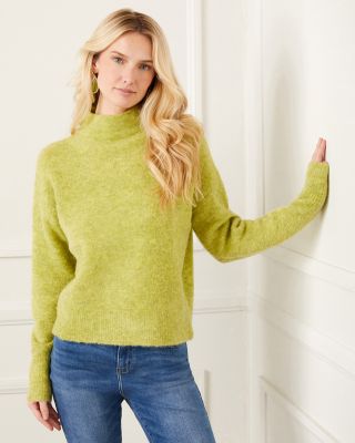 Mock Neck Boucle Sweater