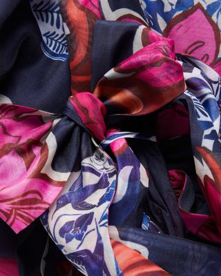 Kinosei Organza Tie Neck Halter Maxi Dress