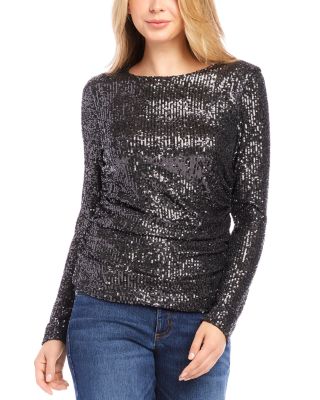 Karen Kane - Side Shirred Sequin Top
