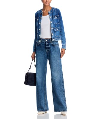 Yari Collarless Denim Jacket