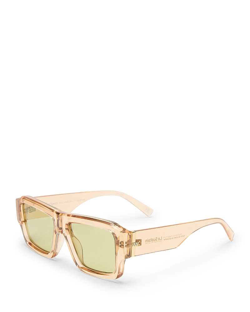 Le Specs Polygraph Rectangular Sunglasses, 55mm In Neutral
