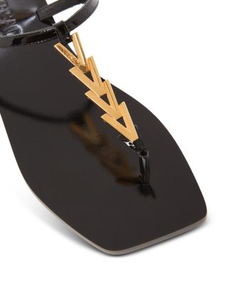 Women&#39;s Leather T Strap Sandals