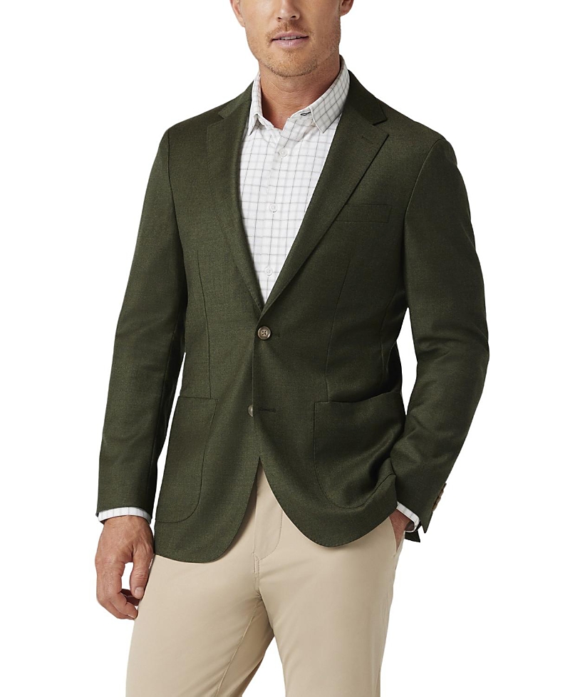 Mizzen + Main Mizzen+main Lavelle Midweight Blazer Dark Olive Heather In Dark Green