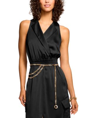 ramy brook black dress Ramy Brook Kaelyn Embroidered High Neck Mini Dress in Black Lace