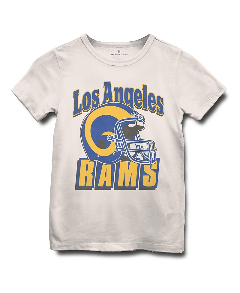 Junk Food Clothing Unisex Nfl Los Angeles Rams Helmet Tee - Little Kid, Big Kid In White