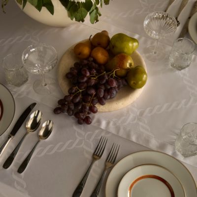 Ori Treccia Round Tablecloth, 117&amp;quot;