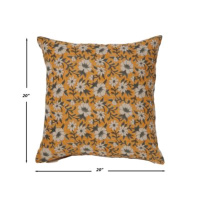 Sunflower Field Linen Decorative Pillow, 20&amp;quot; x 20&amp;quot;