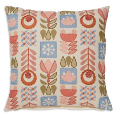 Scandi Fun Embroidered Print Decorative Pillow, 20&amp;quot; x 20&amp;quot;
