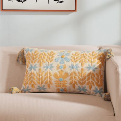 Stockholm Days Embroidered Decorative Pillow, 14&amp;quot; x 21&amp;quot;