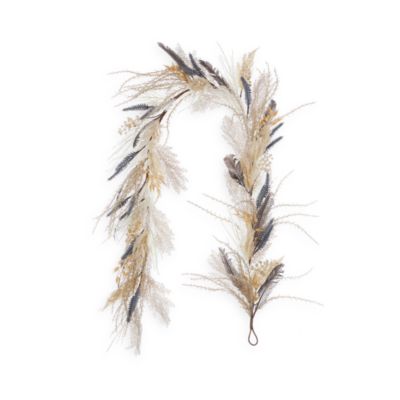 Seasonal LLC - Fall Fields Bouquet with Feathers and Pampas 6' Garland