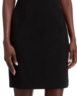 Tonya Pleated Sleeveless V Neck Sheath Dress - Exclusive