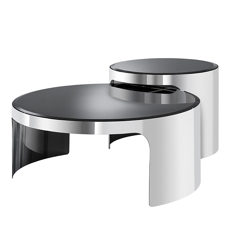 Eichholtz Piemonte Coffee Table, Set Of 2 In Silver