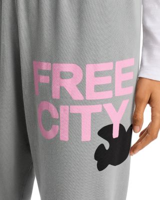 Cotton Logo Sweatpants in Silver Cloud