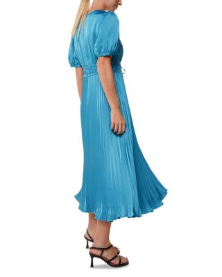 Delilah Satin Pleated Dress