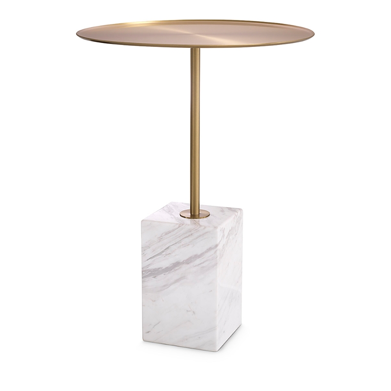 Eichholtz Cole Side Table In Gold/white