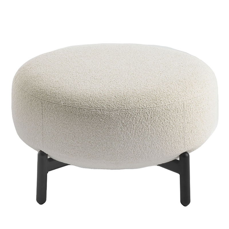 Kartell Lunam Rounded Ottoman In Orsetto White