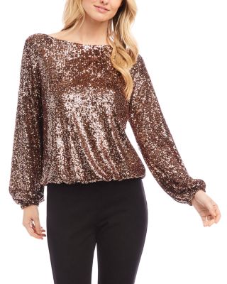 Karen Kane - Boat Neck Sequin Top