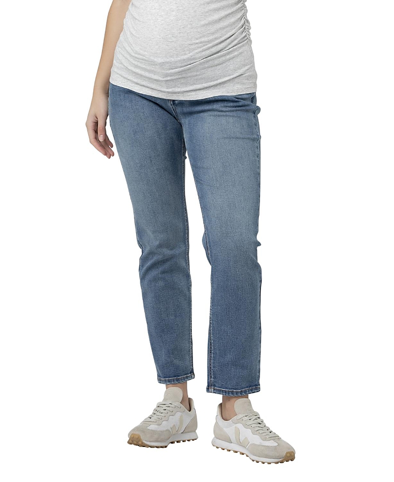 RIPE MATERNITY HUNTER OVER BUMP CROP JEAN IN VINTAGE WASH
