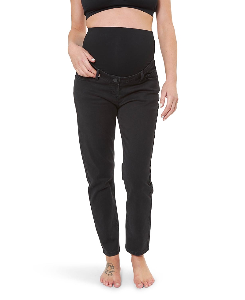 RIPE MATERNITY HUNTER OVER BUMP CROP JEAN IN BLACK