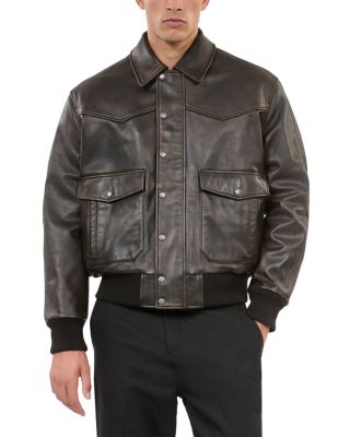 The Kooples - Leather Bomber Jacket