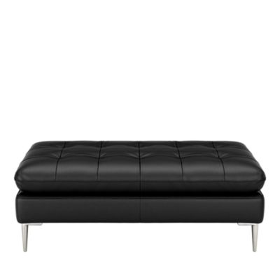 Corsica Leather Cocktail Ottoman