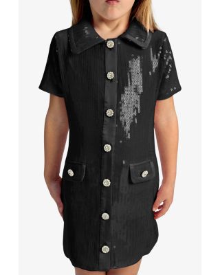 Girls' Noah Sequins Mini Dress - Little Kid, Big Kid