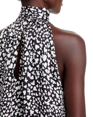 Printed Tie Neck Top