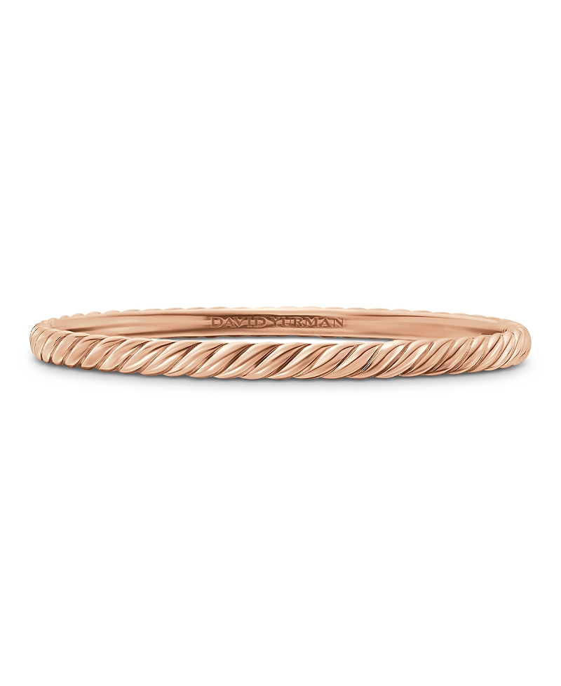 David Yurman Sculpted Cable Bangle Bracelet in 18K Rose Gold