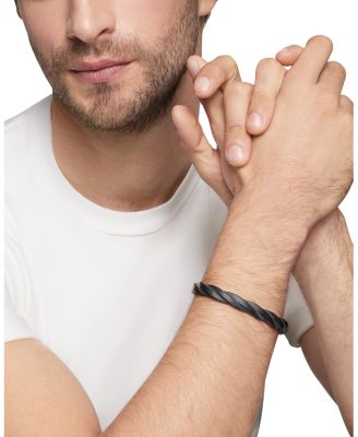 Men's DY Helios Cuff Bracelet in Black Titanium, 9mm